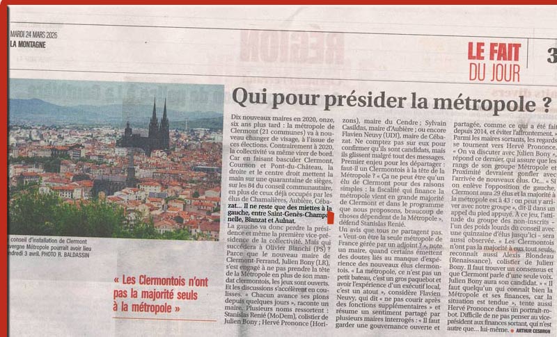 Article La Montagne du 24 mars 2026